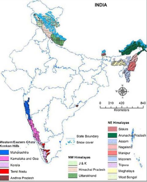 Landslide Map for entire India