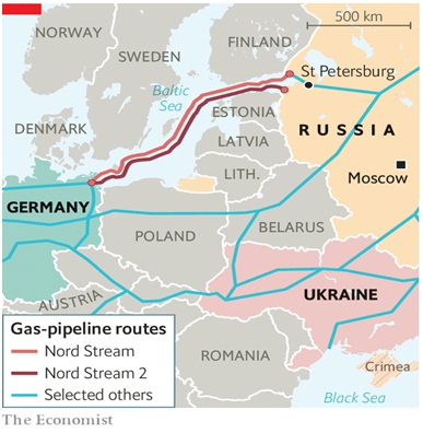 Nord Stream 2 Route