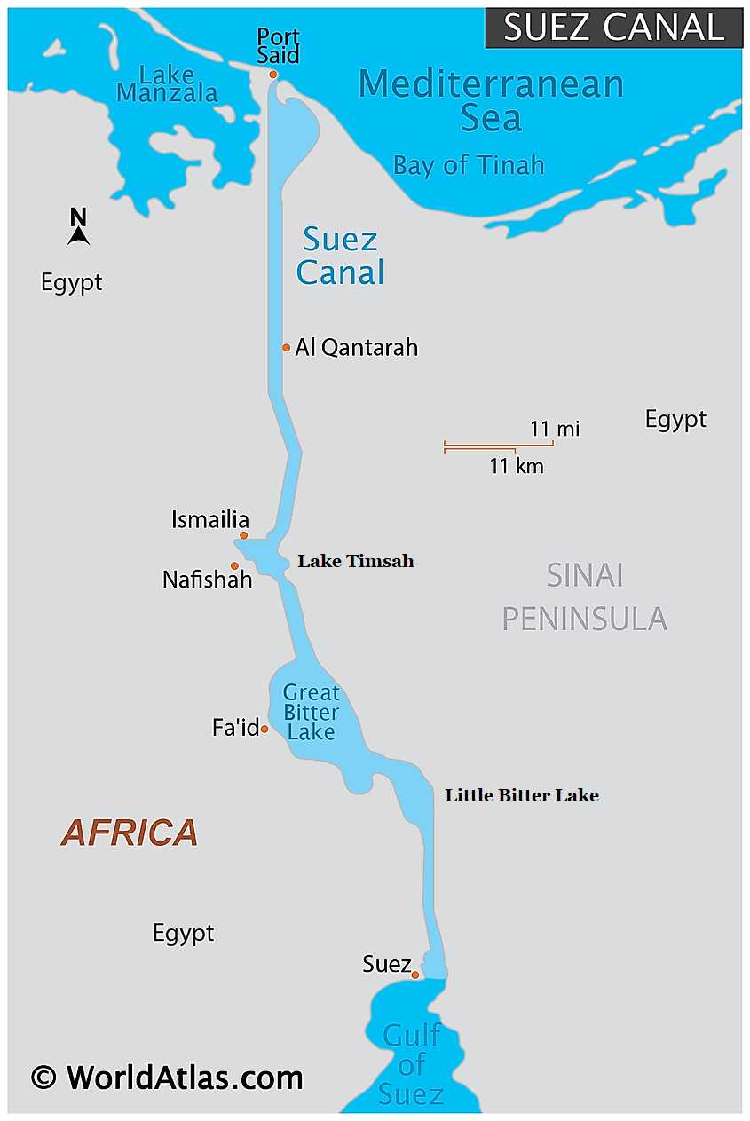Suez Canal lakes